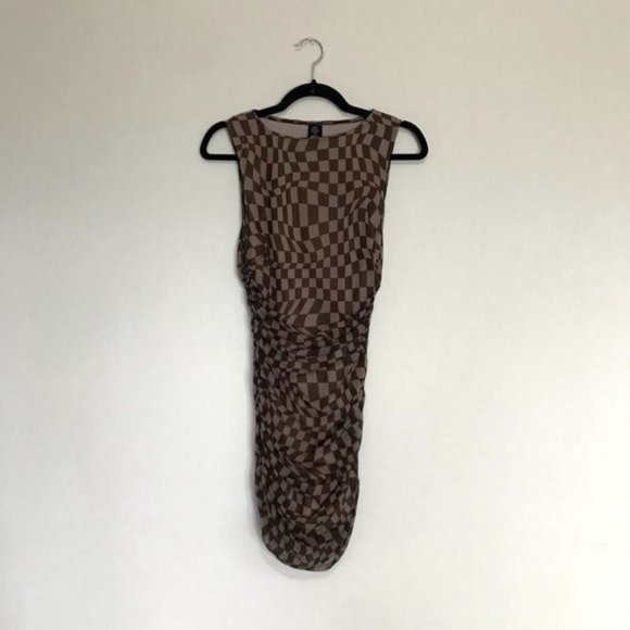 Urban Outfitters Brown Checkered Dress - Picture 2 of 8